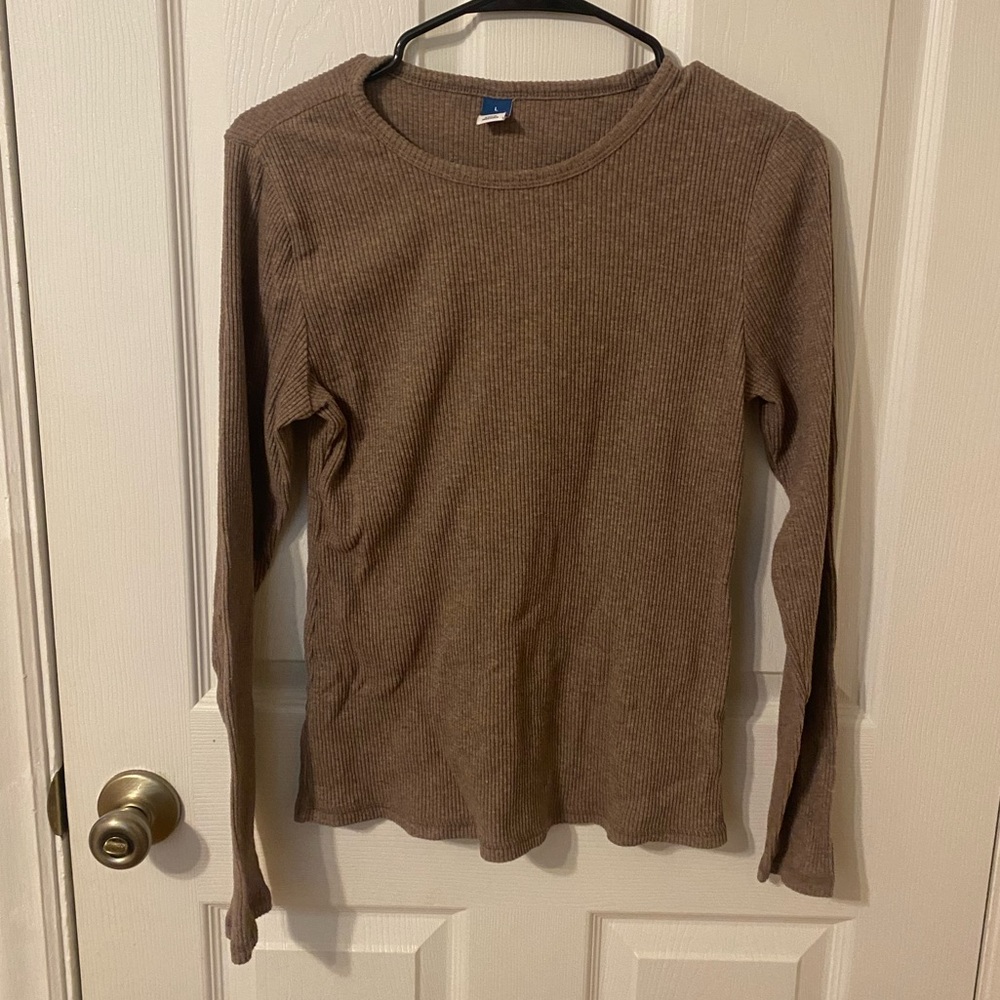 Old Navy Ribbed Long Sleeve Tee- Women’s Large
